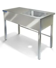 Стол разделочный с ванной моечной СП-520/1100П