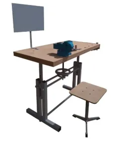 Верстак ученический ВК-СВ (ВК-1) с тисками и табуретом