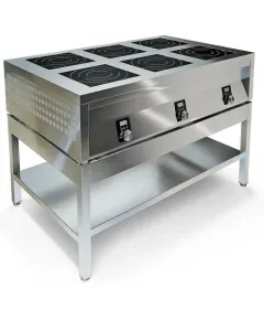 Индукционная плита 6-ти конфорочная ИПП-610196