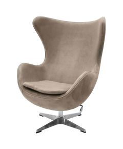Кресло EGG STYLE CHAIR латте, искусственная замша FR 0647