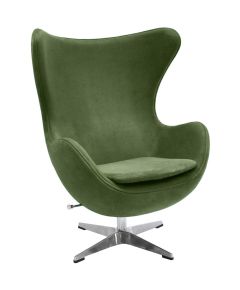Кресло EGG STYLE CHAIR зеленый, искусственная замша