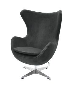 Кресло EGG STYLE CHAIR графит, искусственная замша