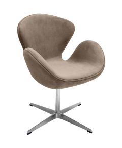 Кресло SWAN STYLE CHAIR, бежевый, искусственная замша