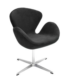 Кресло SWAN STYLE CHAIR графит, искусственная замша