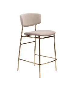 Стул полубарный Elle латте с золотыми ножками