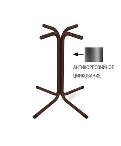 Основание для стола SHT-TU7-1 коричневое (цинк) TM Sheffilton 981931 540x540x730 мм Металл Коричневый муар (цинк)/черный