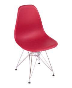 Стул Eames красный, опора металл