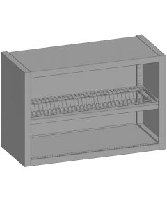 Полка навесная открытая RESTOINOX ПНО-С-15/4 для сушки стаканов 1500x400x600 мм