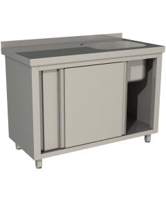 Стол производственный купе RESTOINOX СПЗК1М-14/7-БП 1400x700x850 мм