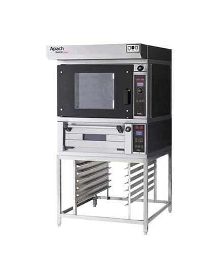 ПЕЧЬ КОНВЕКЦИОННАЯ С ПОДОМ НА ПОДСТАВКЕ С НАПРАВЛЯЮЩИМИ APACH BAKERY LINE K5TS DP+E218PA от Хорека ИНК