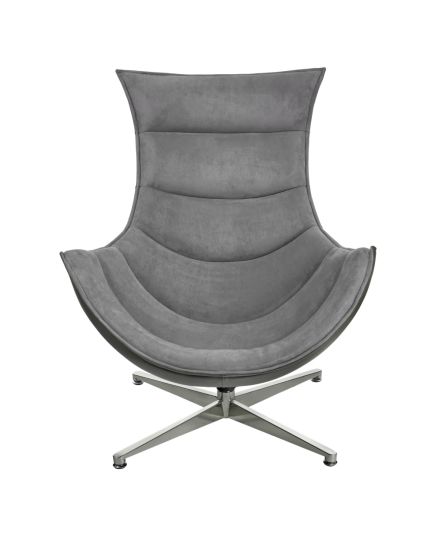 Кресло LOBSTER CHAIR серый искусственная замша, серый, изображение 3
