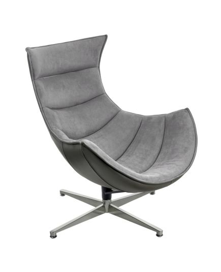 Кресло LOBSTER CHAIR серый искусственная замша, серый