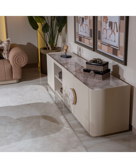 Тумба под ТВ Белезза (belezza-03) Бежевый, изображение 4