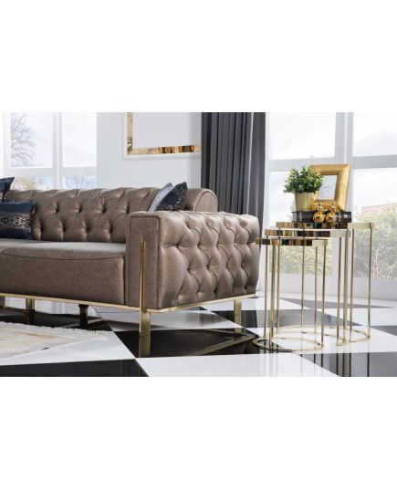 Диван 3-х местный Голд коричневый (gold-02k) Коричневый, изображение 4