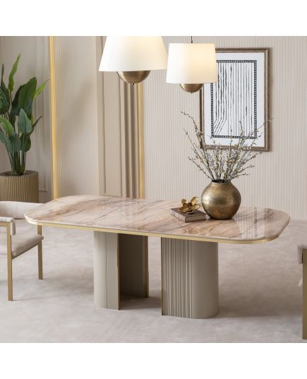 Стол обеденный Массимо 180 см (massimo-01) Бежевый, изображение 2