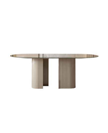 Стол обеденный Массимо 220 см стекло (massimo-04) Бежевый