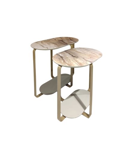 Стол кофейный Массимо в комплекте 2 столика (massimo-10) Бежевый