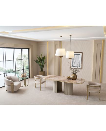 Стол обеденный Массимо 220 см (massimo-02) Бежевый, изображение 6