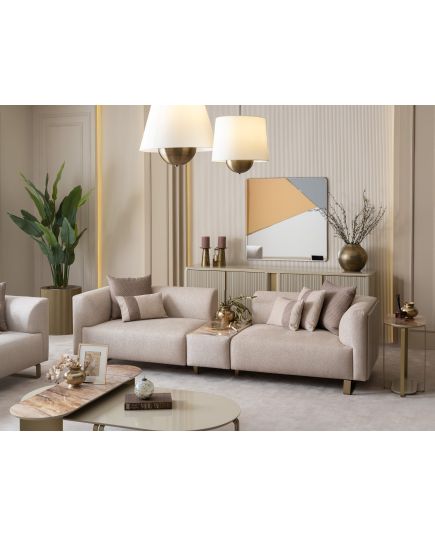 Стол кофейный Массимо в комплекте 2 столика (massimo-10) Бежевый, изображение 4