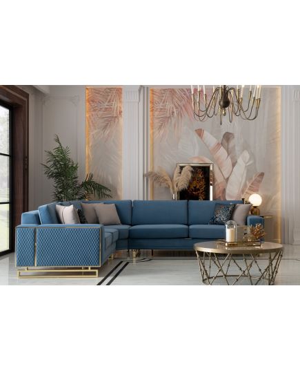 Диван угловой Пафлагония 302 (paphlagonia-03) Синий, изображение 8