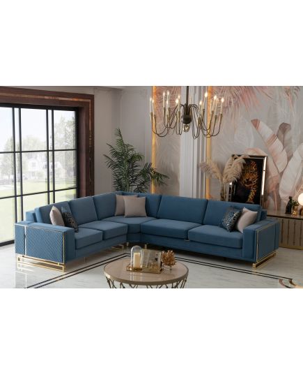 Диван угловой Пафлагония 302 (paphlagonia-03) Синий, изображение 4