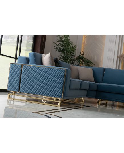 Диван угловой Пафлагония 302 (paphlagonia-03) Синий, изображение 6