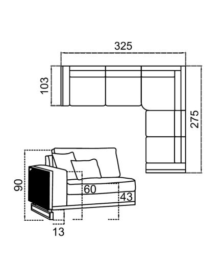 Диван угловой Пафлагония 302 (paphlagonia-03) Синий, изображение 3