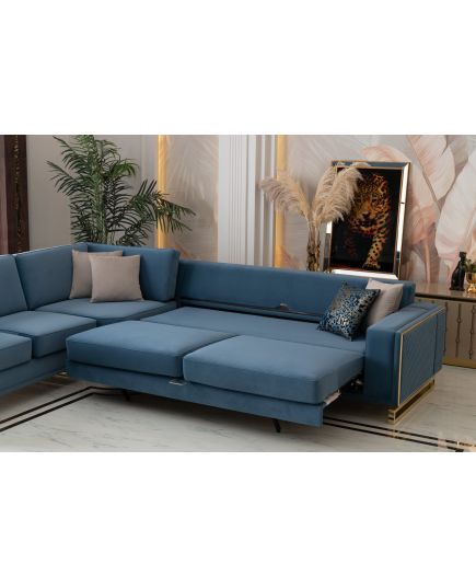 Диван угловой Пафлагония 302 (paphlagonia-03) Синий, изображение 9