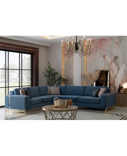 Диван угловой Пафлагония 302 (paphlagonia-03) Синий, изображение 2