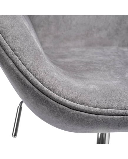 Кресло SWAN STYLE CHAIR серый, искусственная замша, изображение 5