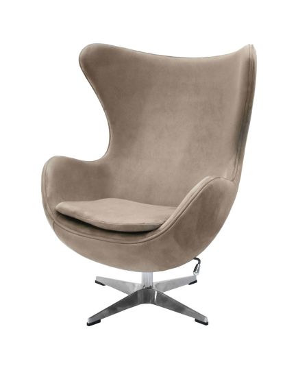 Кресло EGG STYLE CHAIR латте, искусственная замша FR 0647