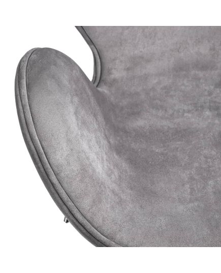 Кресло SWAN STYLE CHAIR серый, искусственная замша, изображение 7