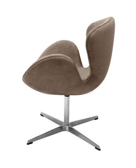 Кресло SWAN STYLE CHAIR, бежевый, искусственная замша, изображение 3