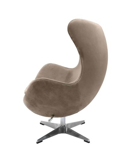 Кресло EGG STYLE CHAIR латте, искусственная замша FR 0647, изображение 3