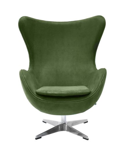 Кресло EGG STYLE CHAIR зеленый, искусственная замша, изображение 2