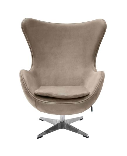 Кресло EGG STYLE CHAIR латте, искусственная замша FR 0647, изображение 2