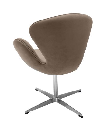 Кресло SWAN STYLE CHAIR, бежевый, искусственная замша, изображение 4