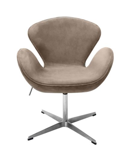 Кресло SWAN STYLE CHAIR, бежевый, искусственная замша, изображение 2