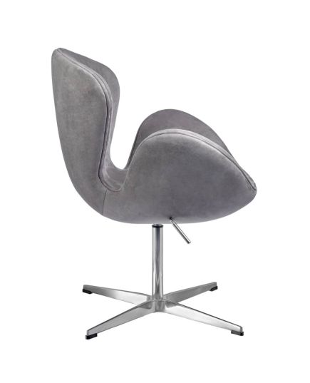 Кресло SWAN STYLE CHAIR серый, искусственная замша, изображение 2