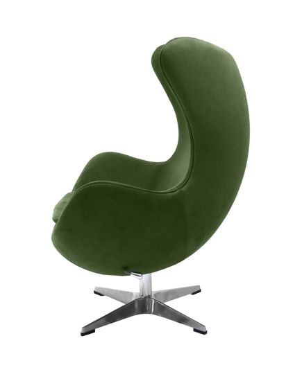 Кресло EGG STYLE CHAIR зеленый, искусственная замша, изображение 4