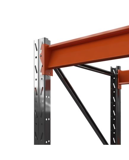 Стеллаж металлический Оптима, 4000x1250x785 мм. Ярусы: 4 шт. без настила, изображение 3