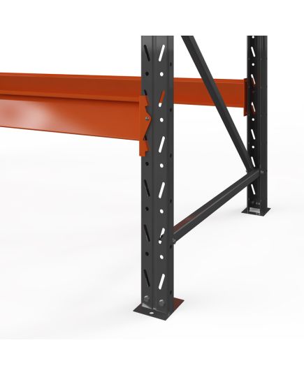 Стеллаж металлический Оптима, 4000x1250x785 мм. Ярусы: 4 шт. без настила, изображение 4