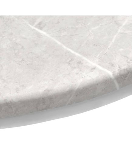 Набор кофейных столиков Tango бежевый мрамор с белыми ножками, 2шт, изображение 14