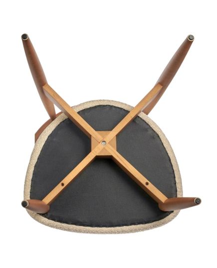 Стул Lucas латте букле с ножками цвета орех, изображение 11