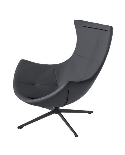 Кресло HUG тёмно-серый, экокожа, шенилл, изображение 10