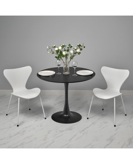 Комплект из 4-х стульев Seven Style белый с белыми ножками, изображение 10