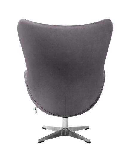 Кресло EGG STYLE CHAIR тёмно-серый, искусственная замша, изображение 6