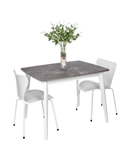 Комплект из 4-х стульев Seven Style белый с белыми ножками, изображение 8