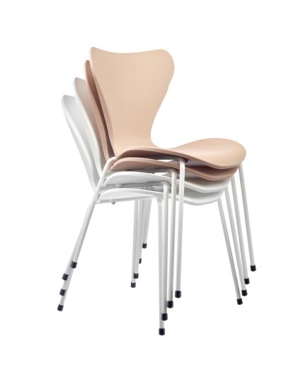 Комплект из 4-х стульев Seven Style белый с белыми ножками, изображение 13