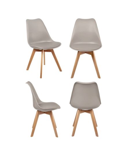 Комплект из 4-х стульев Eames Bon латте